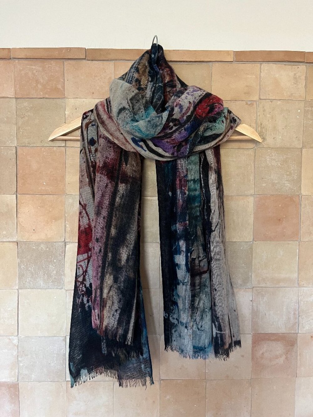 "Chemical Waste" scarf - 100% Maglia wool